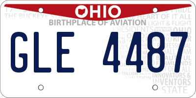 OH license plate GLE4487