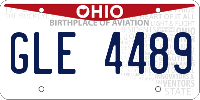 OH license plate GLE4489