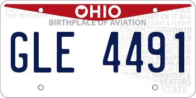 OH license plate GLE4491
