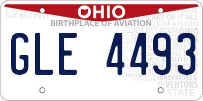 OH license plate GLE4493