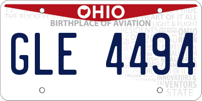 OH license plate GLE4494