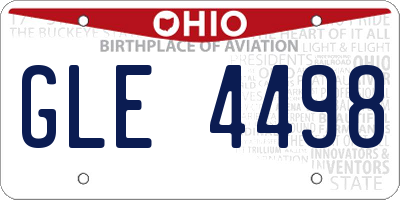 OH license plate GLE4498