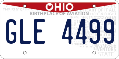 OH license plate GLE4499