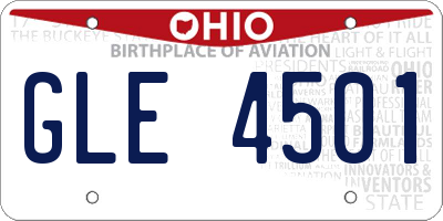 OH license plate GLE4501