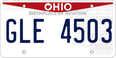 OH license plate GLE4503