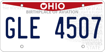 OH license plate GLE4507