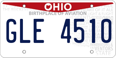 OH license plate GLE4510