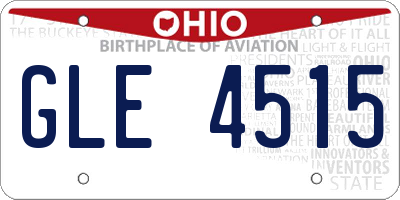 OH license plate GLE4515