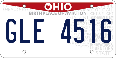 OH license plate GLE4516