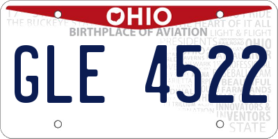 OH license plate GLE4522