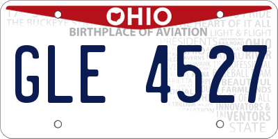 OH license plate GLE4527