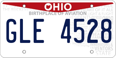 OH license plate GLE4528