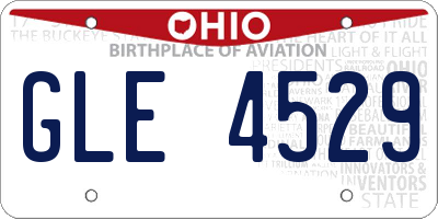 OH license plate GLE4529