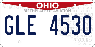 OH license plate GLE4530