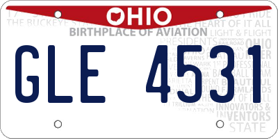 OH license plate GLE4531