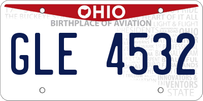 OH license plate GLE4532