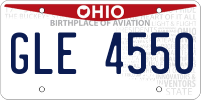 OH license plate GLE4550