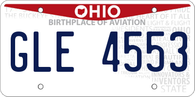 OH license plate GLE4553