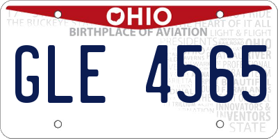 OH license plate GLE4565