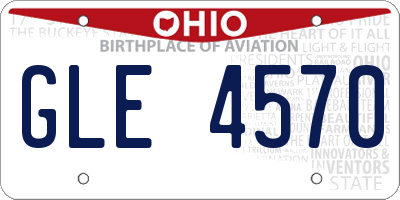 OH license plate GLE4570