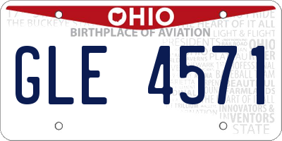 OH license plate GLE4571