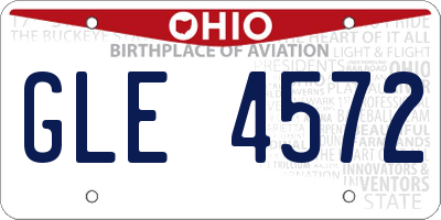OH license plate GLE4572
