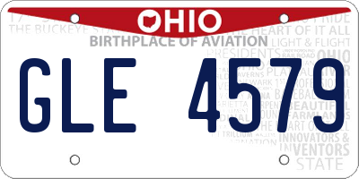 OH license plate GLE4579