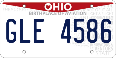 OH license plate GLE4586