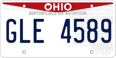 OH license plate GLE4589
