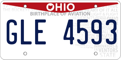 OH license plate GLE4593