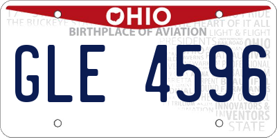 OH license plate GLE4596