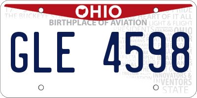 OH license plate GLE4598