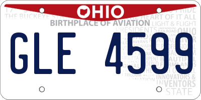 OH license plate GLE4599
