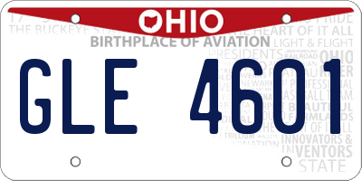 OH license plate GLE4601