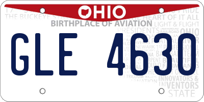 OH license plate GLE4630