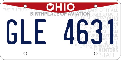 OH license plate GLE4631