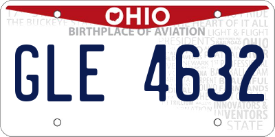 OH license plate GLE4632