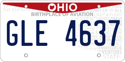 OH license plate GLE4637