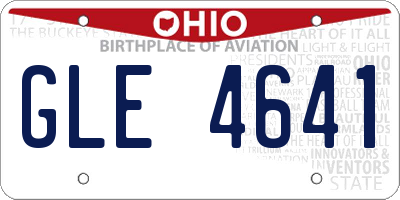 OH license plate GLE4641