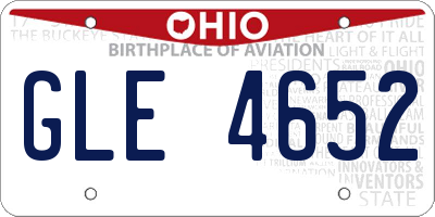 OH license plate GLE4652
