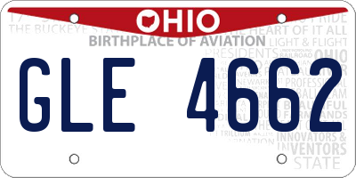 OH license plate GLE4662
