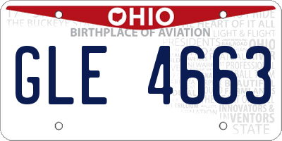OH license plate GLE4663