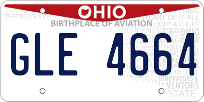 OH license plate GLE4664