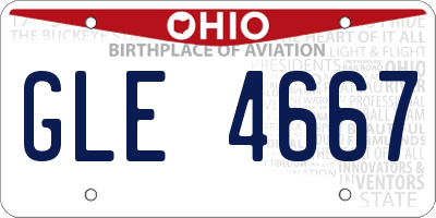 OH license plate GLE4667