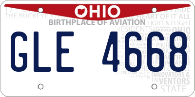 OH license plate GLE4668