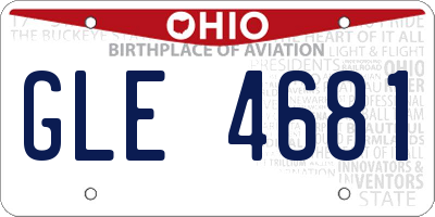 OH license plate GLE4681