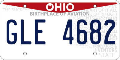 OH license plate GLE4682
