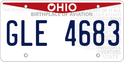 OH license plate GLE4683