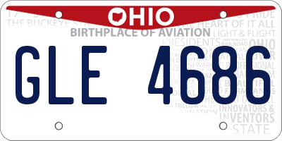 OH license plate GLE4686