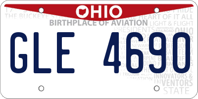 OH license plate GLE4690